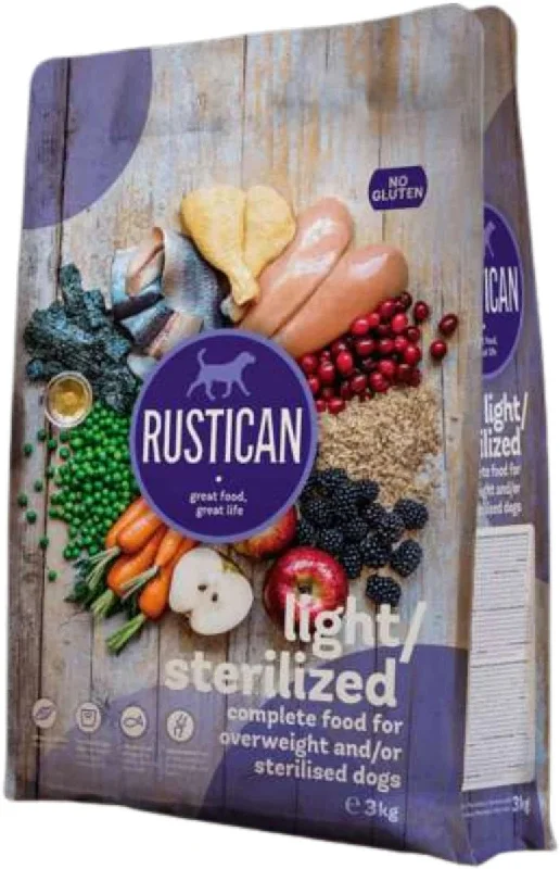 RUSTICAN Light / Sterilised, piletina s ribom i smeđom rižom, 3kg