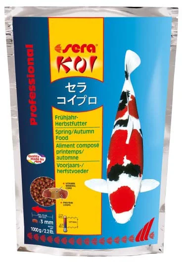 SERA KOI Hrană pentru crapi Koi pentru primăvară şi toamnă, granule 3mm, 1kg