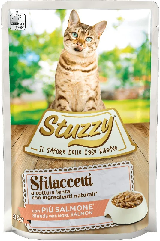 STUZZY Sfilacetti Plic hrană umedă pentru pisici, cu Somon 85g