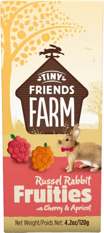 Supreme - Tiny Friends Farm - Russel Rabbit Fruity Crunchers - Cherry & Apricot - 120g