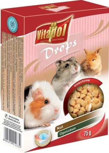 VITAPOL Delicatese pentru rozătoare Dropsuri cu Nuci 75g