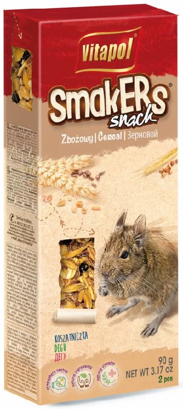 VITAPOL Smakers Snacks pentru degu Cereale, 2 bucăţi, 90g