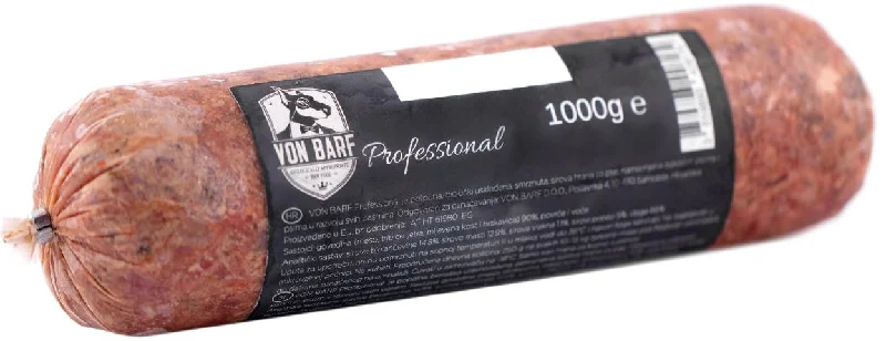 VON BARF Professional Vită, hrană crudă congelată pentru câini 1kg