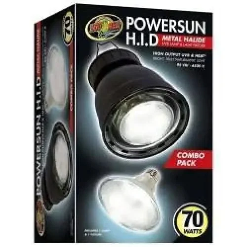 Zoo Med PowerSun H.I.D. Metal Halide UVB Bulb & Fixture Combo